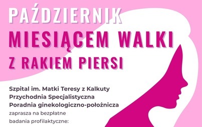 Zdjęcie do Informacja o bezpłatnych badaniach &bdquo;Bądź swoją bohaterką&rdquo; - październik miesiącem walki z rakiem piersi !!!