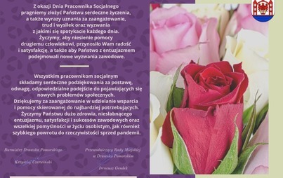 Zdjęcie do Życzenia z okazji z Dnia Pracownika Socjalnego