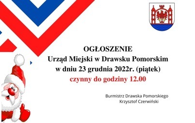Zdjęcie do Informacja o pracy UM w Drawsku Pomorskim w okresie przedświątecznym