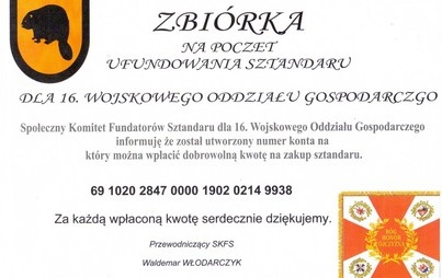 Zdjęcie do Zbi&oacute;rka na poczet ufundowania sztandaru