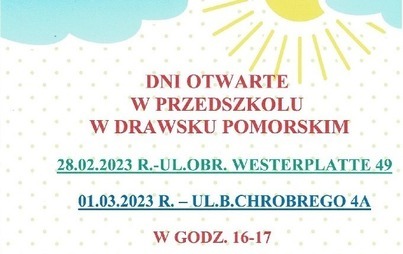 Zdjęcie do Dni otwarte w Przedszkolu w Drawsku Pomorskim