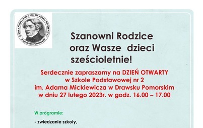 Zdjęcie do Dzień otwarty i rekrutacja w SP 2 w Drawsku Pomorskim