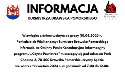 Zdjęcie do Informacja Burmistrza Drawska Pomorskiego