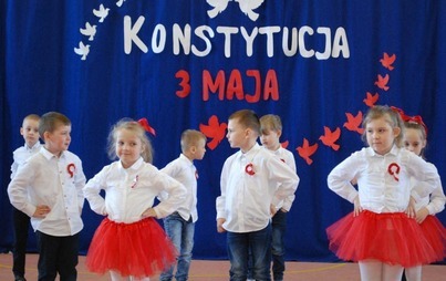 Zdjęcie do Apel z okazji 3 Maja w Szkole Podstawowej w Mielenku
