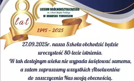 Zdjęcie do 80- lecie istnienia Liceum Og&oacute;lnokształcącego