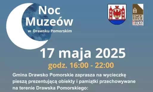 Zdjęcie do Noc Muze&oacute;w 2025. Wycieczka piesza prezentująca obiekty i pamiątki przechowywane na terenie Drawska Pomorskiego