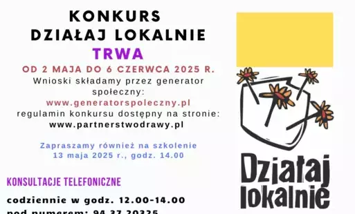 Zdjęcie do Trwa konkurs "Działaj Lokalnie"