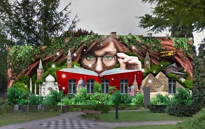 Zdjęcie do Na bibliotece powstanie mural &bdquo;Z książką przez świat&rdquo;. Będzie antysmogowy.