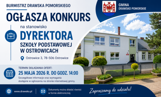 Zdjęcie do Ogłoszenie konkursu na stanowisko Dyrektora Szkoły Podstawowej w Ostrowicach