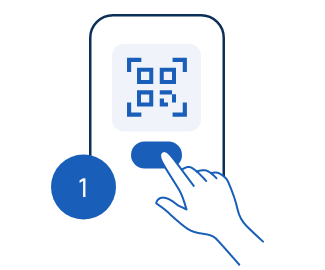 Ikona przedstawiająca telefon z kodem qr
